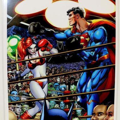 Harley Quinn vs. Superman Comic Art Print Signed by Neal Adams - 13