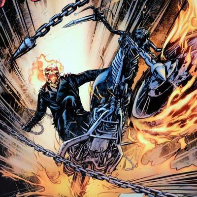 Spider-Man/Ghost Rider: Motorstorm #1 Art on Canvas by Marvel with COA - #926-30