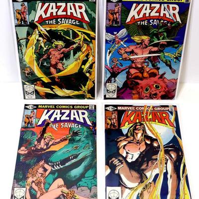 KAZAR The Savage #2 #3 #4 #5 Comic Books Lot 1981 Marvel Comics