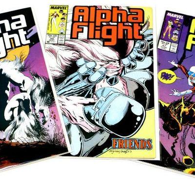 ALPHA FLIGHT #45 #46 #47 Comic Book Lot 1987 Marvel Comics