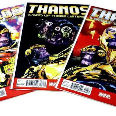 THANOS A God Up There Listening #1 2 4 Comic Book Lot - 2014 Marvel Comics
