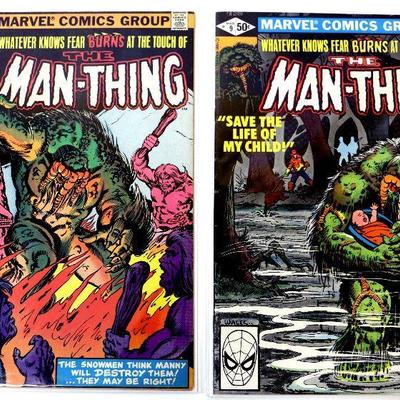 MAN-THING #3 #9 Bronze Age Comic Books 1979 Marvel Comics