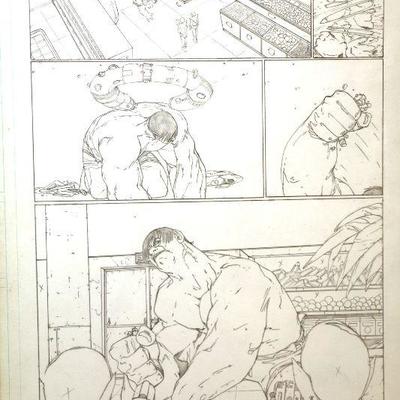 HULK Original Comic Art in Pencil Signed by Alex Sanchez Marvel Hulk Age #3