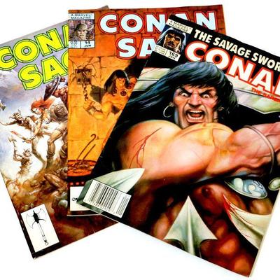 Vintage CONAN SAGA Magazines Lot of 14 Marvel Comics 1987-1990