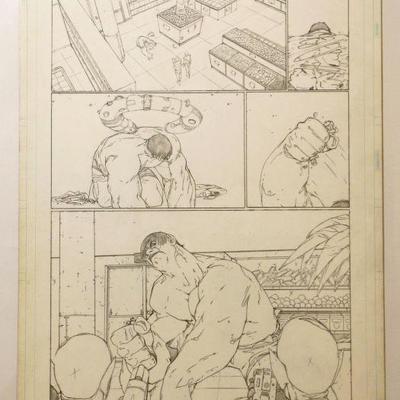 HULK Original Comic Art in Pencil Signed by Alex Sanchez Marvel Hulk Age #3