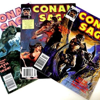 Vintage CONAN SAGA Magazines Lot of 20 Marvel Comics 1987-1993