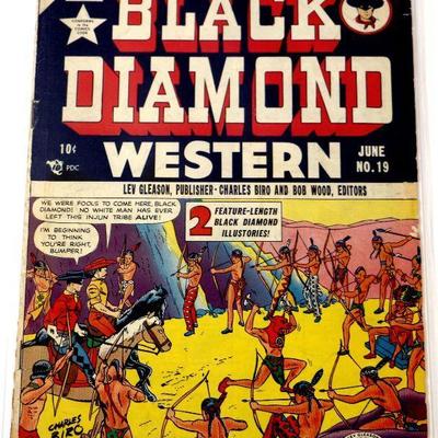 BLACK DIAMOND WESTERN #19 Golden Age Comic Book c.1950 Lev Gleason
