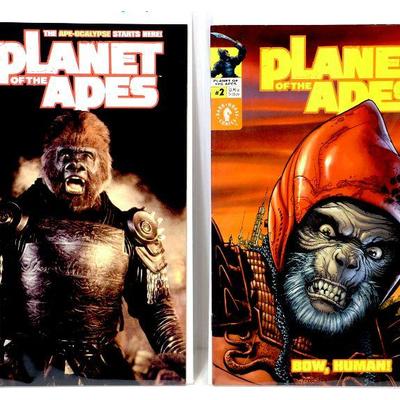 Planet of The APES #1 #2 Variant Covers Comic Book Set 2001 Dark Horse Comics