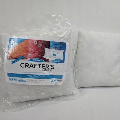 Set of 4 16x16 in Basic Pillow Forms, Crafter's Choice, Set of 4 - New