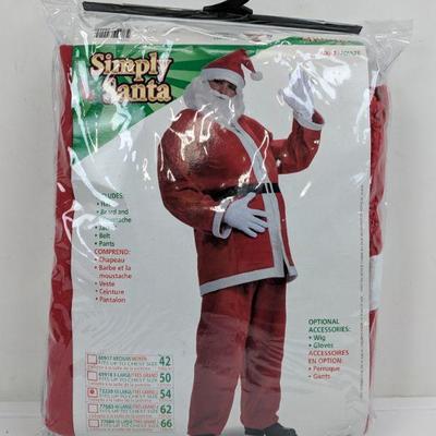 Adult Costume, Santa, Size XX-Large/Up to Chest Size 54