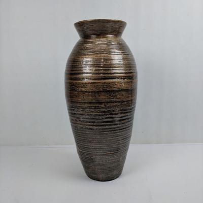 Large Plastic Vase, Copper/Brown - New