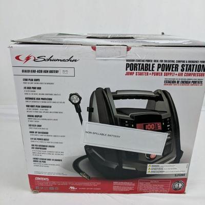 Schumacher Portable Power Station - Stickers are Missing, Tested & Works