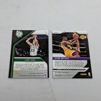 2 Basketball Cards, Larry Bird (Celtics) & Kobe Bryant (Lakers)