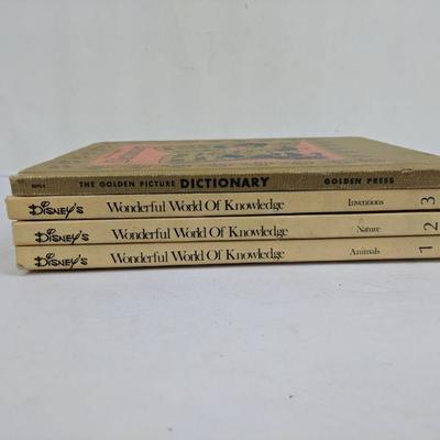 Disney's Wonderful World of Knowledge Volume 1-3 & The Golden Picture Dictionary