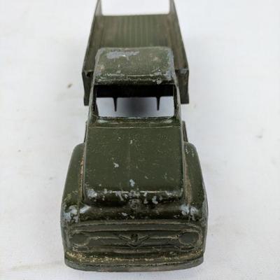 Vintage Diecast Army Green Tootsie Toy Truck