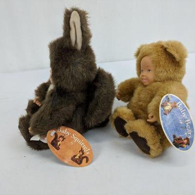 Anne Geddes Baby Bear & Baby Squirrel