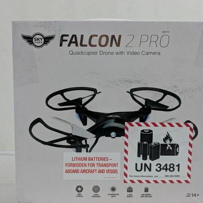 Falcon 2 Pro Quadcopter Drone With Video Camera, Missing Screws, Tested/Works