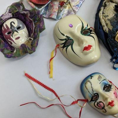 11 Special Masks, Most on Pillows, Porcelain, Ceramic