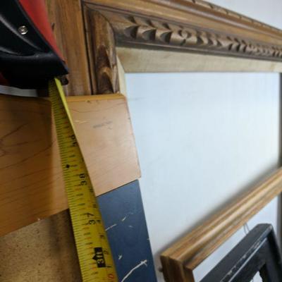 3 Large Wood Frames & Large Wood Cork Board