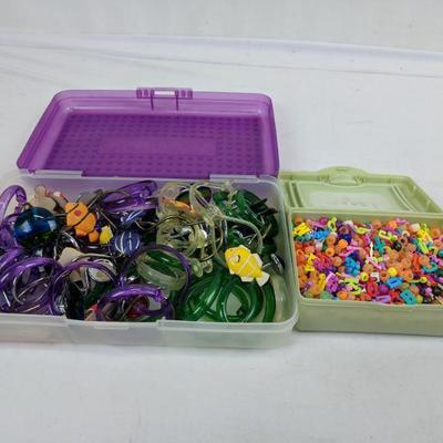Lots of Shower Curtain Hooks & Beads (Including ABC's)
