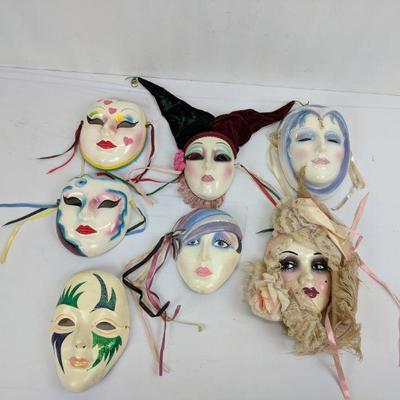 7 Masks, Unique, Some Porcelain