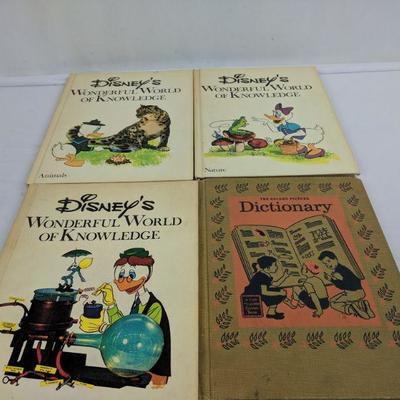 Disney's Wonderful World of Knowledge Volume 1-3 & The Golden Picture Dictionary