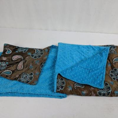 2 Homemade Blankets, Blue Dot Minki & Tapestry