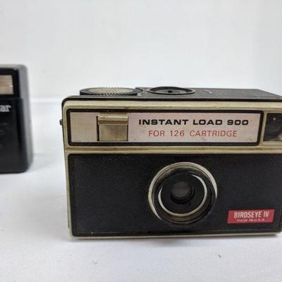 4 Vintage Cameras, Polaroid, Akira, Vivitar, Birdseye IV, Not Tested