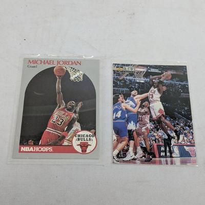 2 Basketball Cards, Michael Jordan (Chicago Bulls) & Michael's Magic