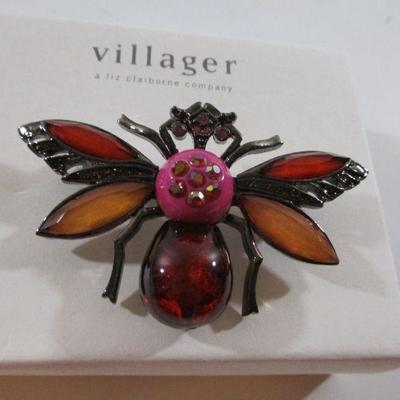 Villiager Fly Brooch in the Box  2.50x 1.50"
