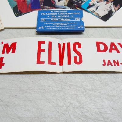 Lot of Elvis Wallet Calendars,Post Cards,Bumper Sticker,Stationary
