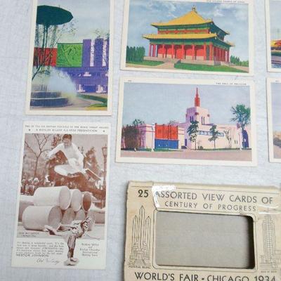 Antique 1930's Worlds's Fair Post Cards