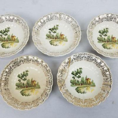 American Limoges Dinnerware Set of 34 with 22K Gold Trim