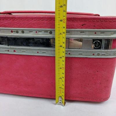 Hot Pink/Red Vintage Samsonite Fashionarie Makeup/Train Case