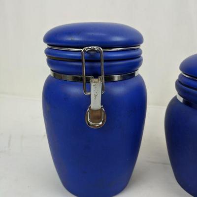 3 Purple/Blue Canisters w/Latches