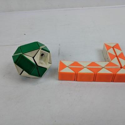 2 Vintage Rubik's Snakes