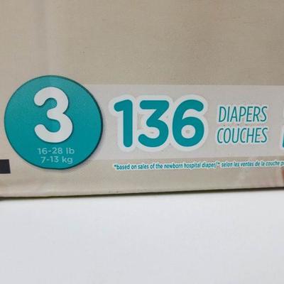 Pampers Diapers Qty 136 Size 3 - New