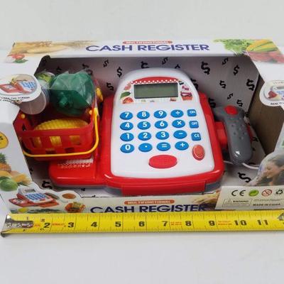 Cash Register Toy, Multifunctional with Working Calculator - New