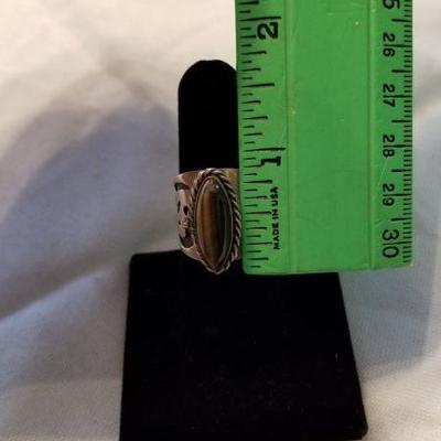 Large sterling poisen ring
