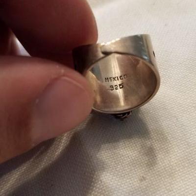 Large sterling poisen ring