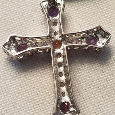 Blingy silver cross