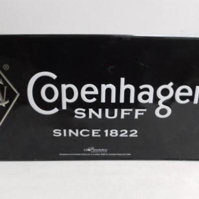 Original Display Metal Copenhagen Snuff Advertising Sign 24