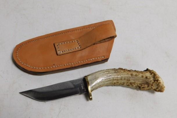 Custom Nicholson Mill Bastard File Knife W Antler Handle And Leather Sheath 9 Estatesales Org Custom Nicholson Mill Bastard File Knife W Antler Handle And Leather Sheath 9 Estatesales Org