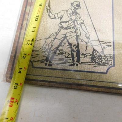 Master Cast Steel Fishing Rods Metal Sign Reproduction 24