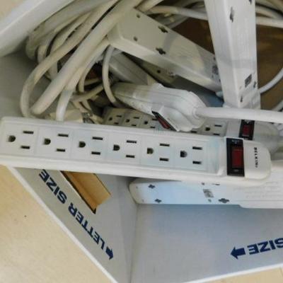 Box Lot of Surge Protectors with Six Outlet Strip 8 Count
