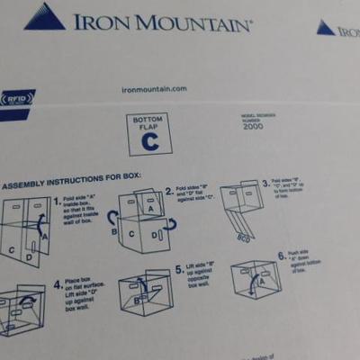 Unit #2:  Iron Mountain Storage Boxes 120 Count with Lids.