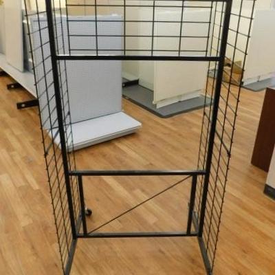 Commercial Black Wire Four Sided Mobile Display Rack 39"x24"x77"