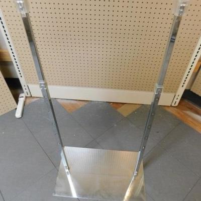 Unit #8: Retail Adjustable Height Metal Frame Advertising Stand with Card Holder