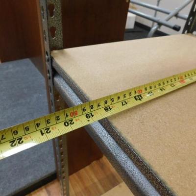 Unit #3:  Metal Frame Gray Shelf Unit with 4 Shelves 48"x18"x72" 