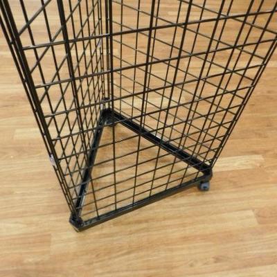 Commercial Retail Three Sided Mobile Display Rack 25"x63"